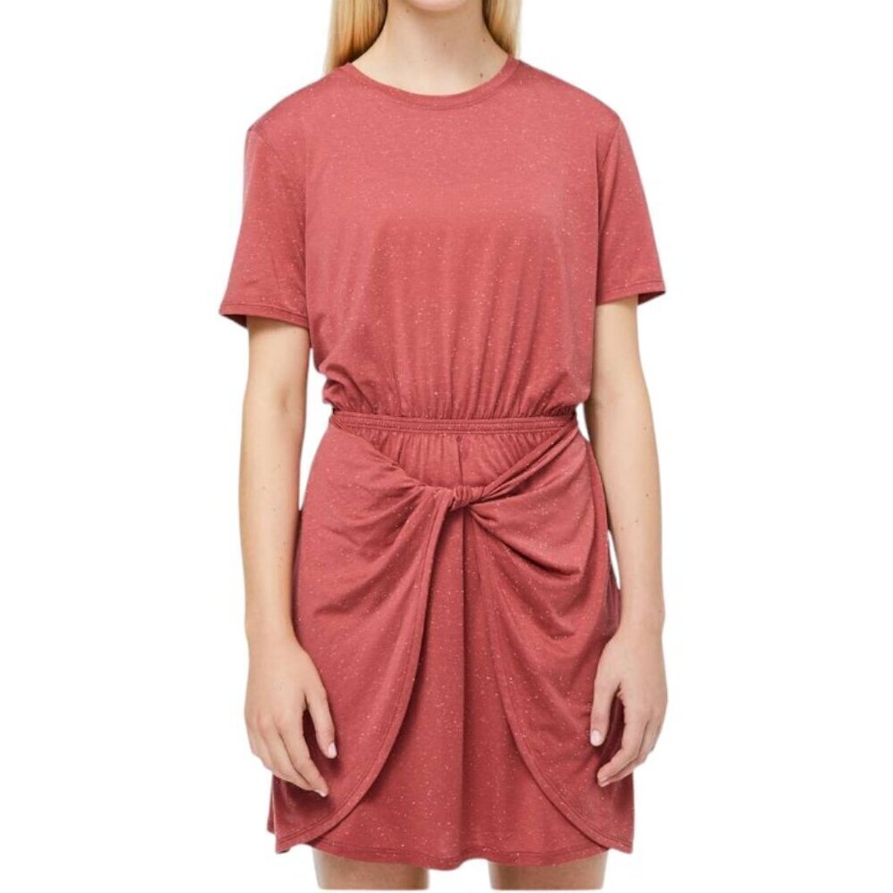Lululemon Unwind Your Mind Dress, Brick Rose, Mini Dress, T-Shirt Dress, Size 4